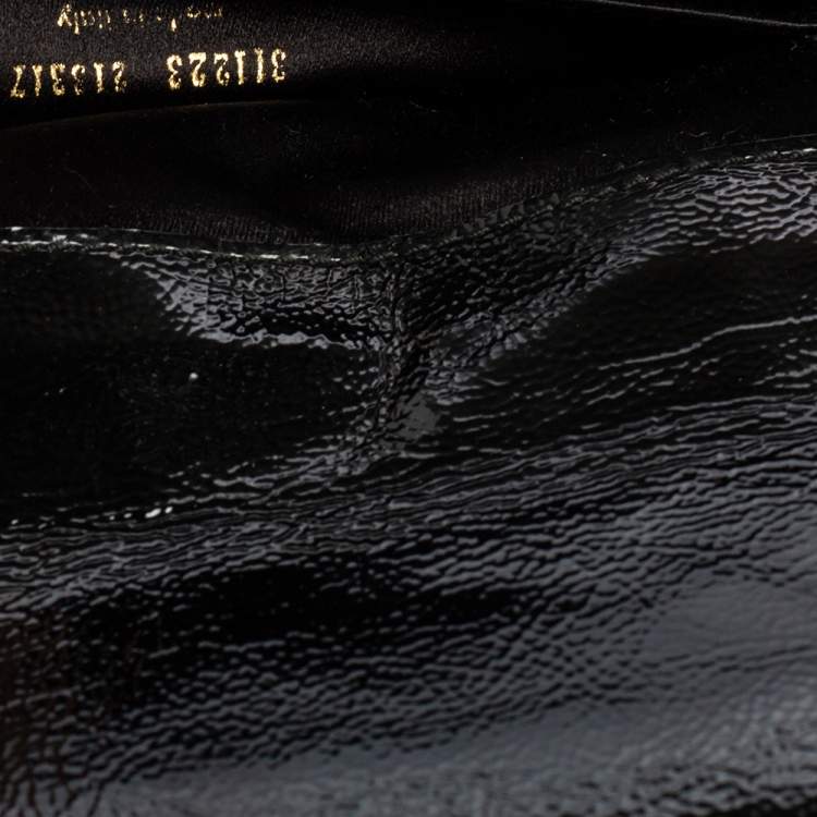 Pre Owned Yves Saint Laurent Black Patent Leather Belle De Jour Clutch