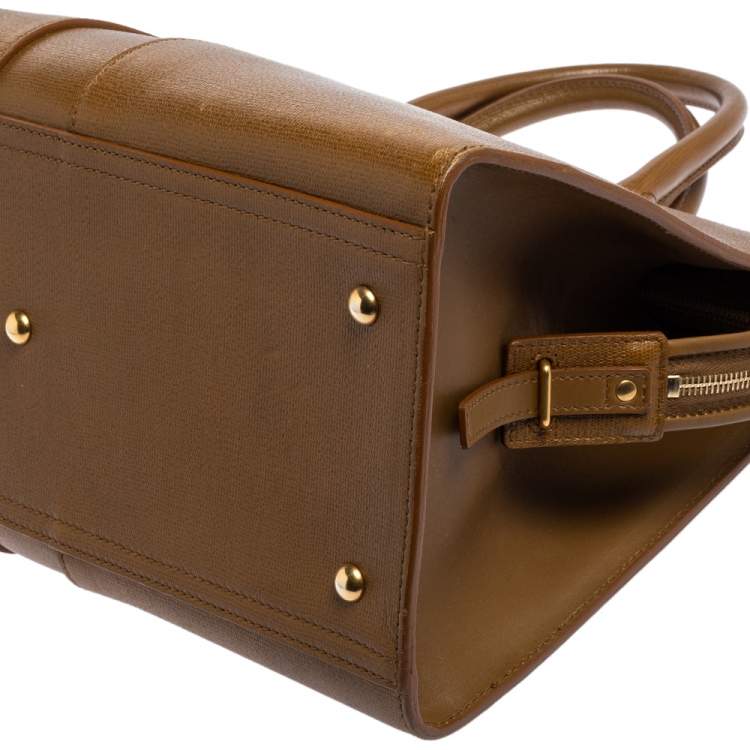 Pre Owned Yves Saint Laurent Brown Leather Medium Cabas Chyc Tote