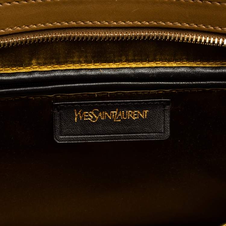 Pre Owned Yves Saint Laurent Brown Leather Medium Cabas Chyc Tote