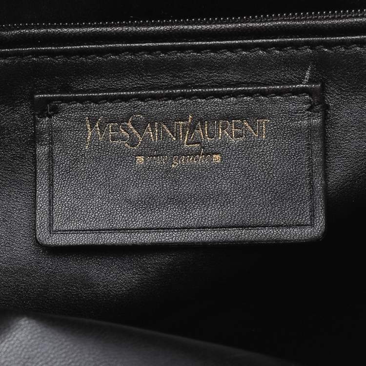 Pre Owned Yves Saint Laurent Tan Ostrich Large Muse Satchel