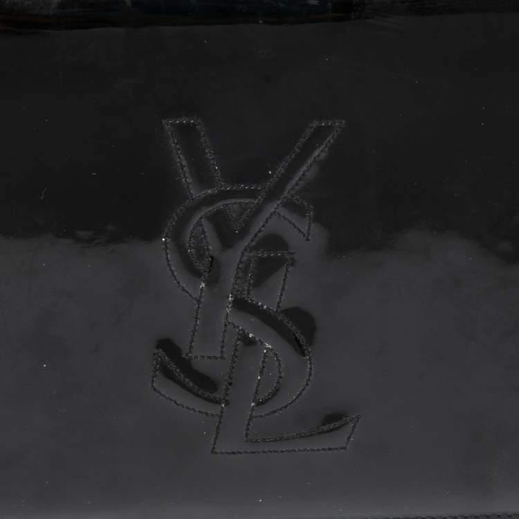 Pre Owned Yves Saint Laurent Black Patent Leather Belle De Jour Clutch