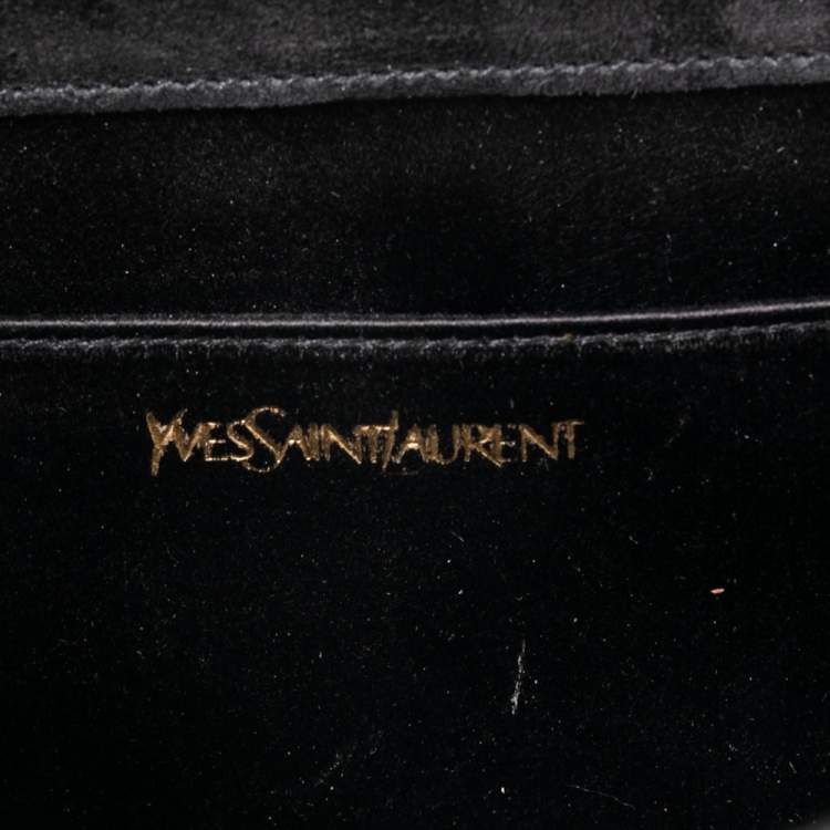 Pre Owned Yves Saint Laurent Black Patent Leather Belle De Jour Clutch