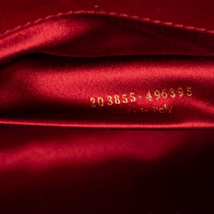 Pre Owned Yves Saint Laurent Red Patent Leather Belle De Jour Clutch