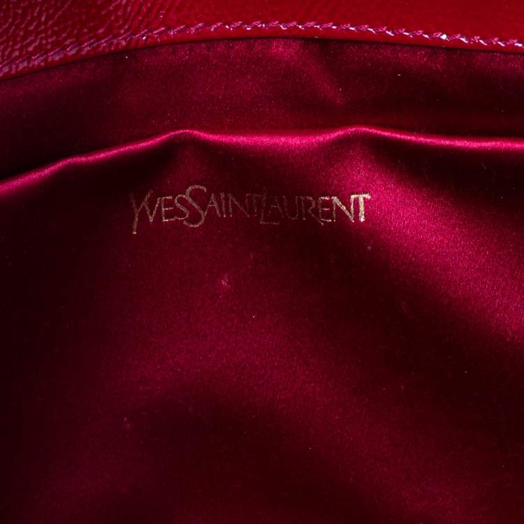 Pre Owned Yves Saint Laurent Red Patent Leather Belle De Jour Clutch