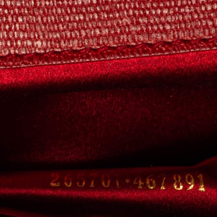 Pre Owned Yves Saint Laurent Red Leather Y-Ligne Clutch