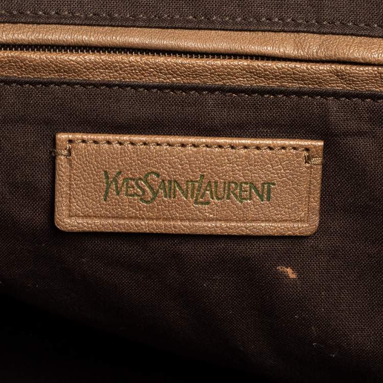 Pre Owned Yves Saint Laurent Brown Leather Medium Cabas Chyc Tote