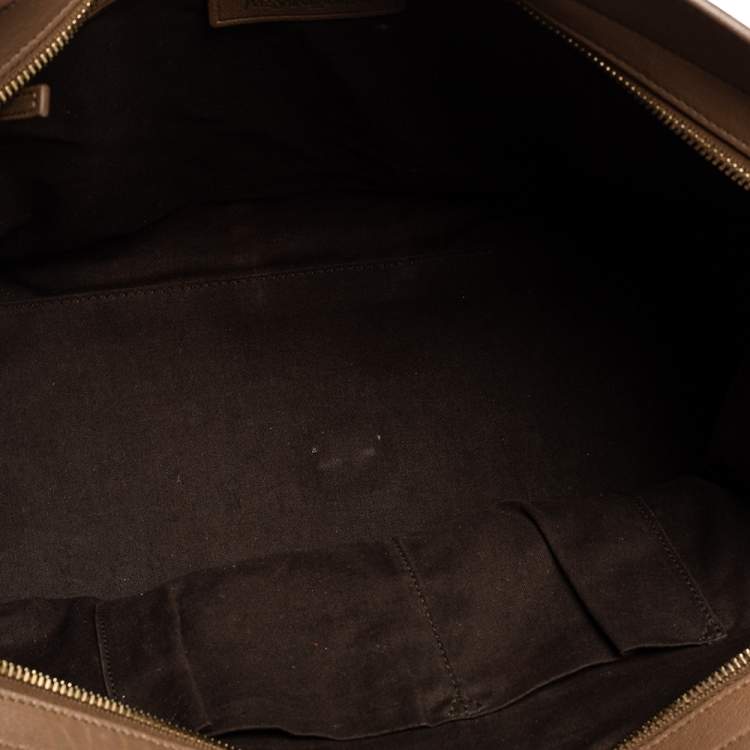 Pre Owned Yves Saint Laurent Brown Leather Medium Cabas Chyc Tote