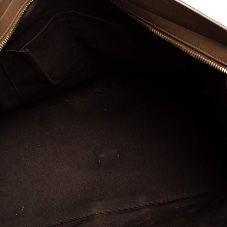Pre Owned Yves Saint Laurent Brown Leather Medium Cabas Chyc Tote