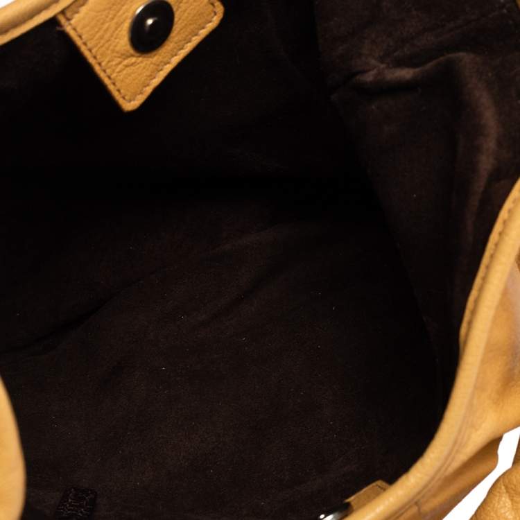 Pre Owned Yves Saint Laurent Beige Leather St. Tropez Hobo