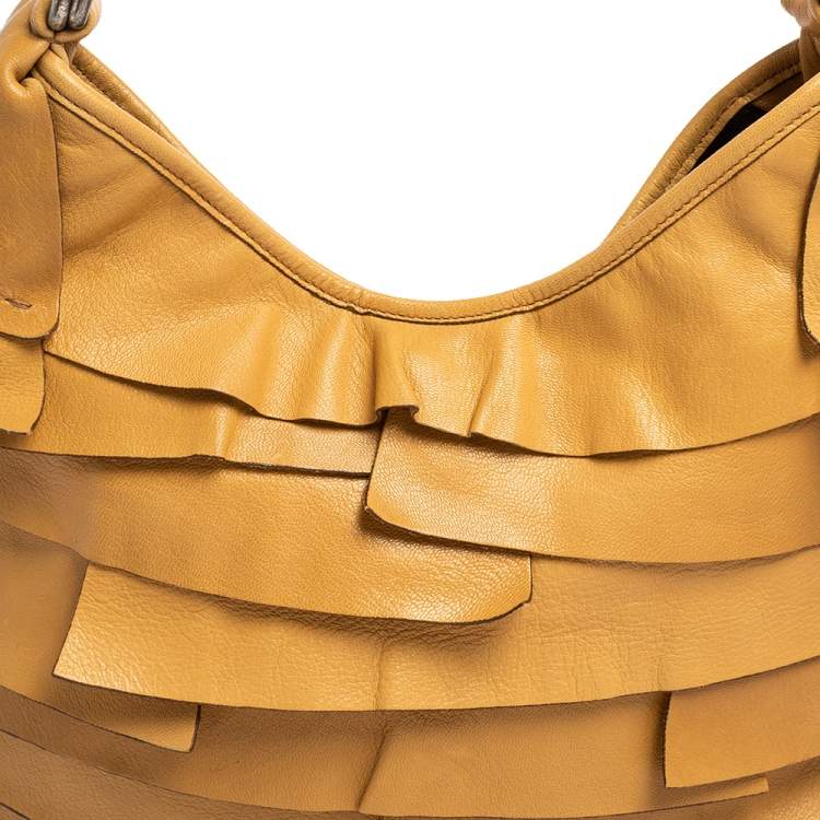 Pre Owned Yves Saint Laurent Beige Leather St. Tropez Hobo
