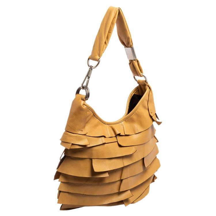 Pre Owned Yves Saint Laurent Beige Leather St. Tropez Hobo