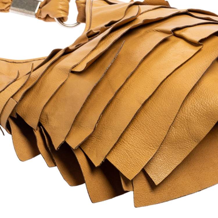 Pre Owned Yves Saint Laurent Beige Leather St. Tropez Hobo