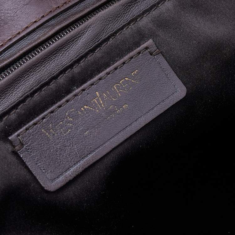 Pre Owned Yves Saint Laurent Dark Brown Leather Muse Bag