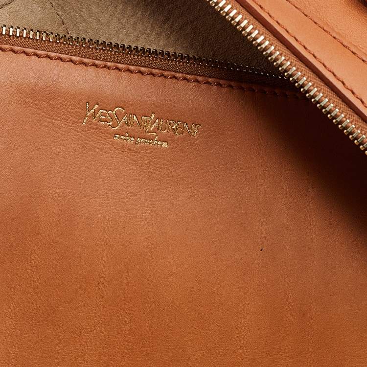 Pre Owned Yves Saint Laurent Tan Leather Large Muse Satchel