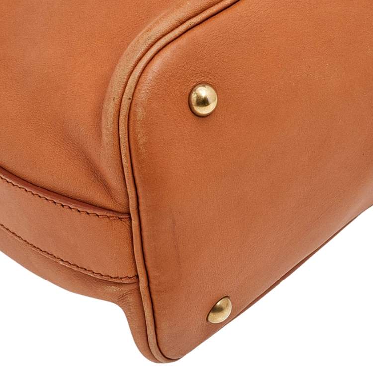 Pre Owned Yves Saint Laurent Tan Leather Large Muse Satchel