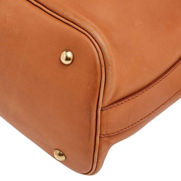 Pre Owned Yves Saint Laurent Tan Leather Large Muse Satchel