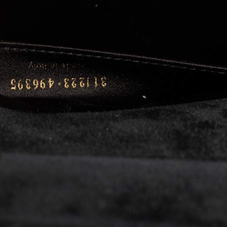 Pre Owned Yves Saint Laurent Black Patent Leather Belle De Jour Flap Clutch