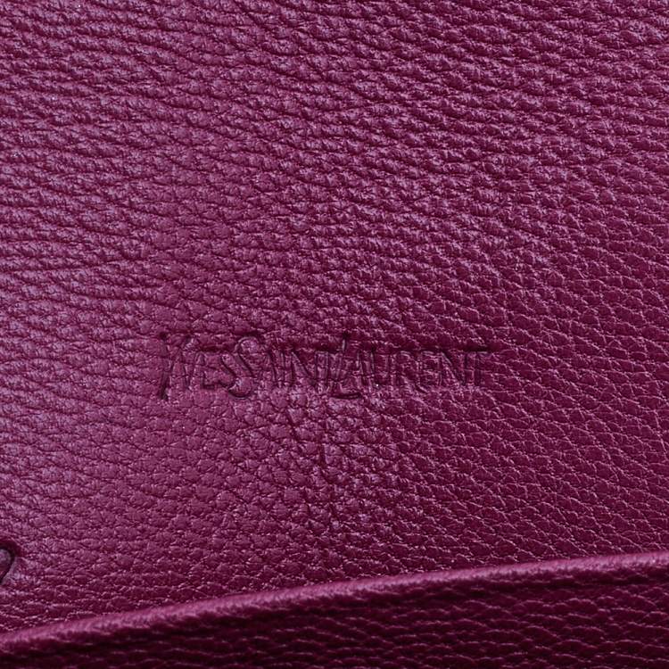Pre Owned Yves Saint Laurent Rose Pink Leather Belle De Jour Wallet