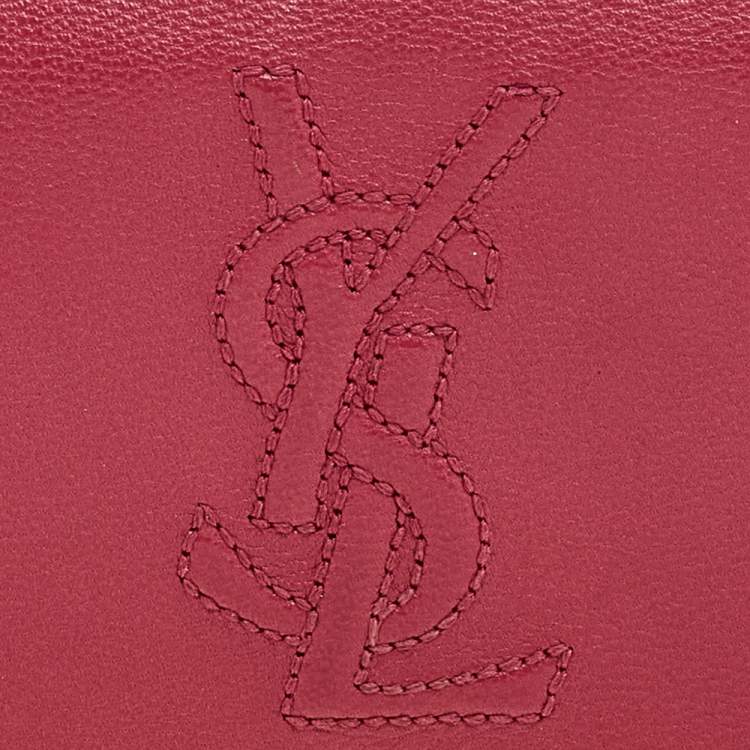Pre Owned Yves Saint Laurent Rose Pink Leather Belle De Jour Wallet