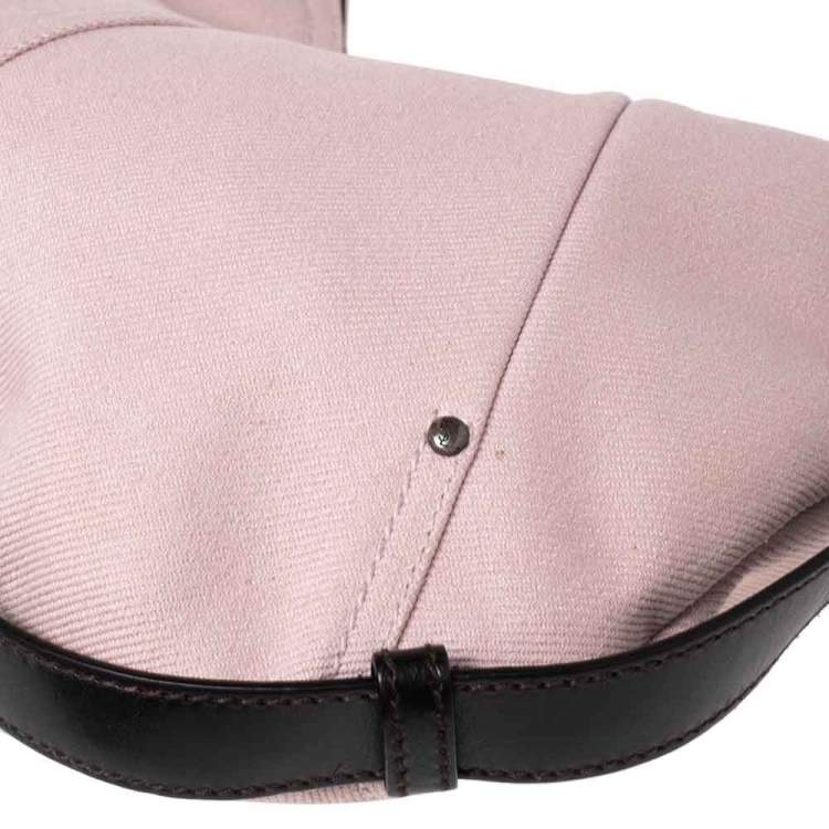 Pre Owned Yves Saint Laurent Pink Fabric Mombasa Hobo