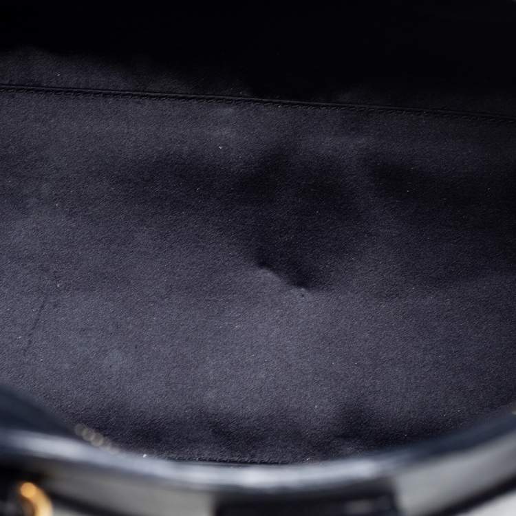 Pre Owned Yves Saint Laurent Black Leather Medium Cabas Y-Ligne Tote