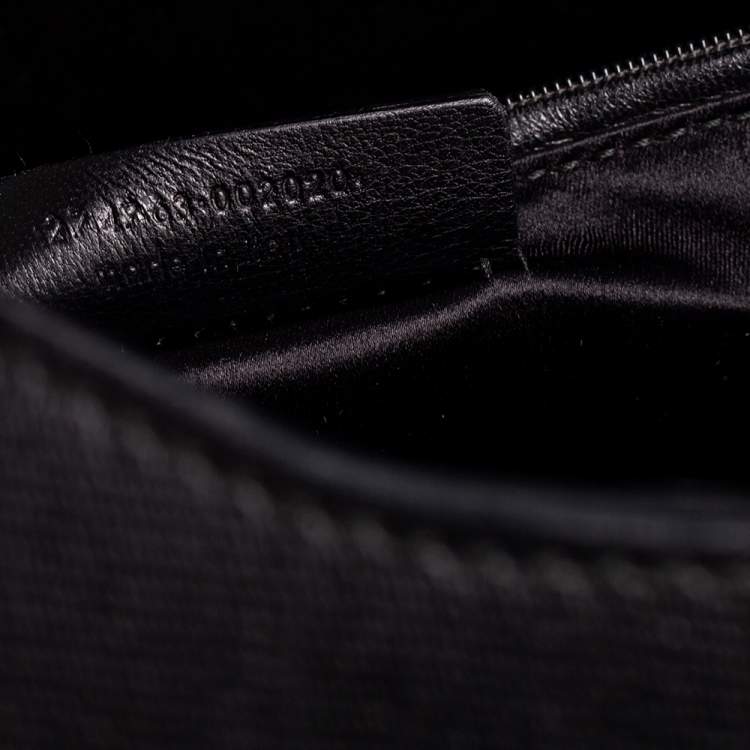 Pre Owned Yves Saint Laurent Black Leather Medium Cabas Y-Ligne Tote