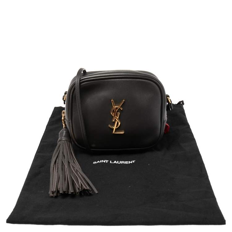 Pre Owned Saint Laurent Brown Leather Blogger Crossbody Bag