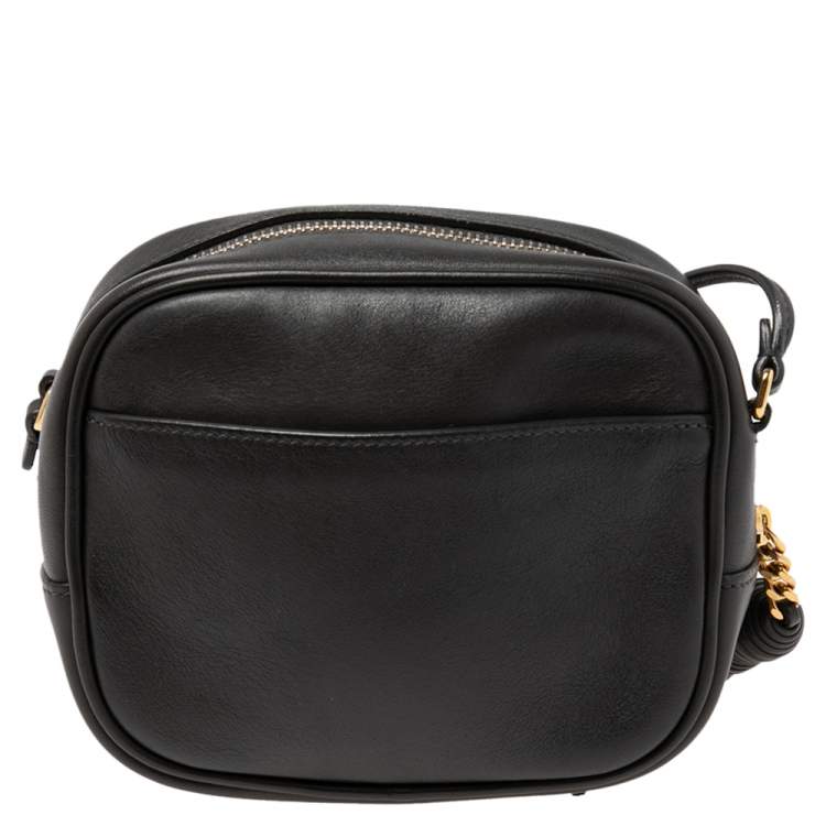 Pre Owned Saint Laurent Brown Leather Blogger Crossbody Bag