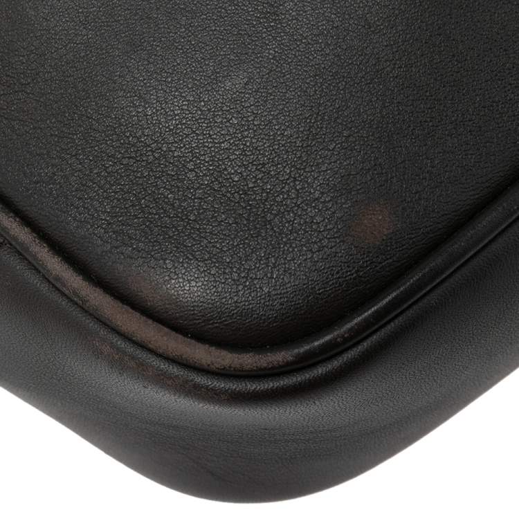 Pre Owned Saint Laurent Brown Leather Blogger Crossbody Bag