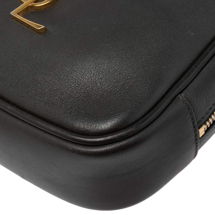 Pre Owned Saint Laurent Brown Leather Blogger Crossbody Bag