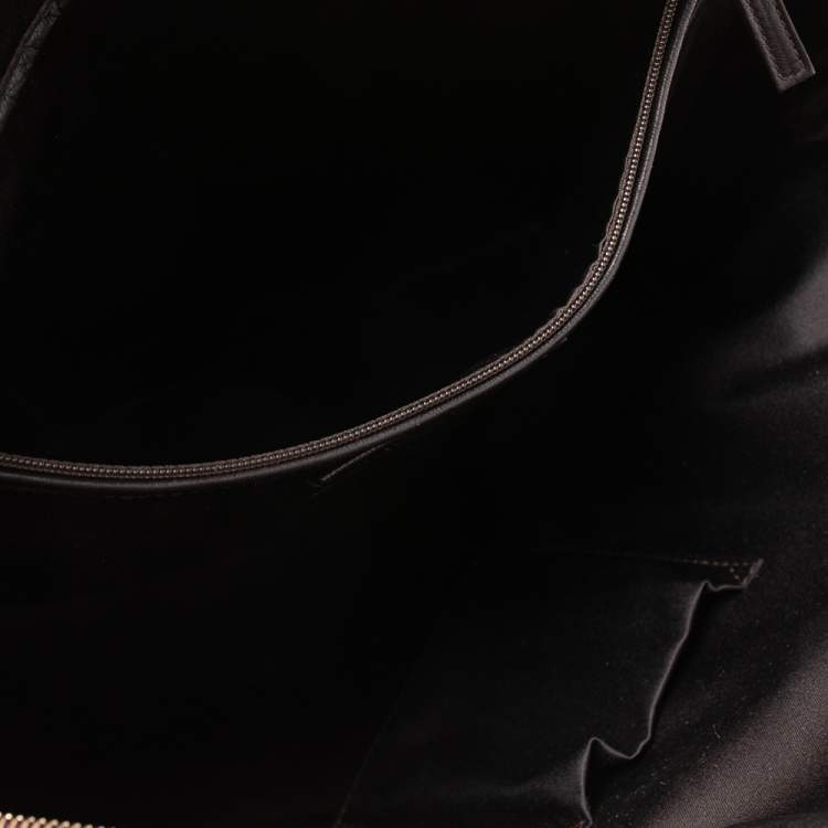 Pre Owned Yves Saint Laurent Purple Leather Oversized Muse Bag