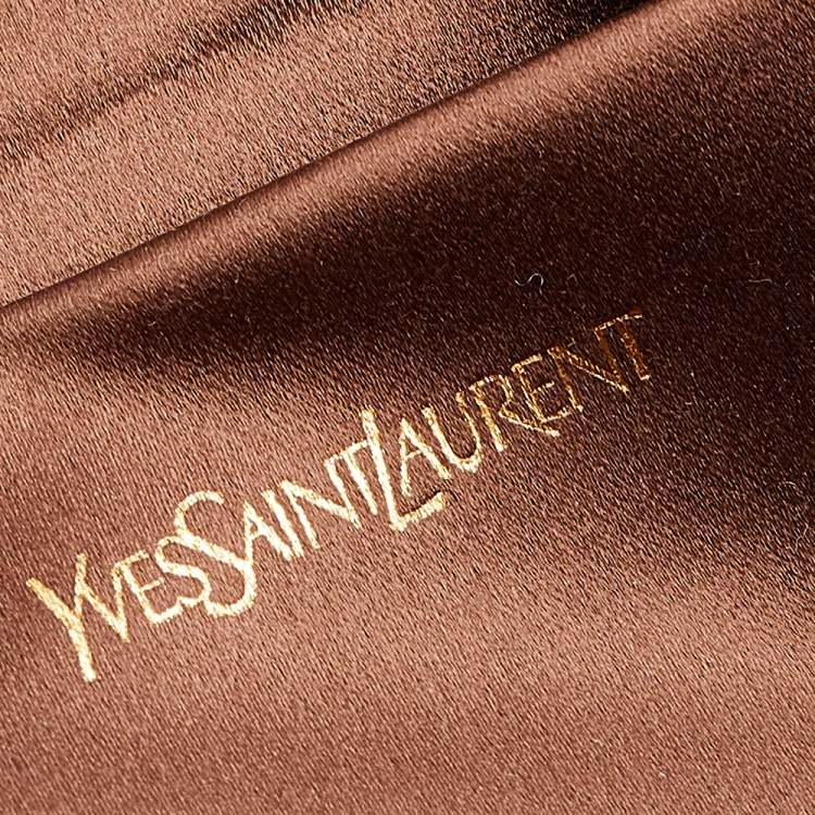 Pre Owned Yves Saint Laurent Beige Patent Leather Belle De Jour Clutch