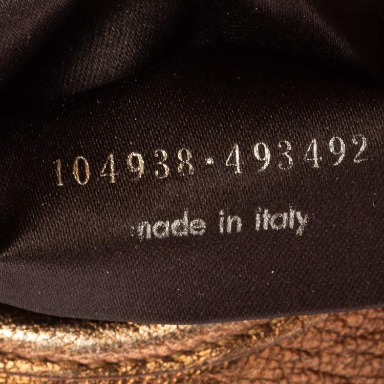 Pre Owned Yves Saint Laurent Bronze Leather Mombasa Horn Hobo