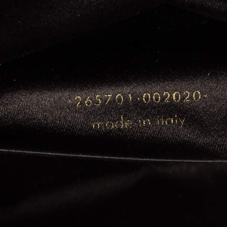 Pre Owned Yves Saint Laurent Black Textured Leather Y-Ligne Clutch