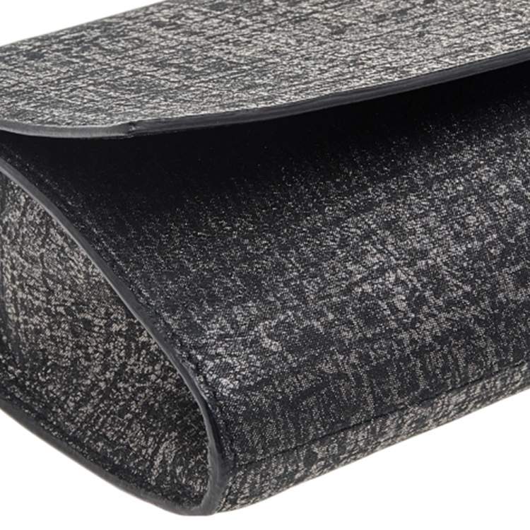 Pre Owned Yves Saint Laurent Metallic Suede Belle De Jour Flap Clutch