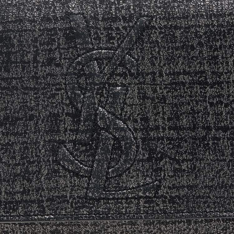 Pre Owned Yves Saint Laurent Metallic Suede Belle De Jour Flap Clutch