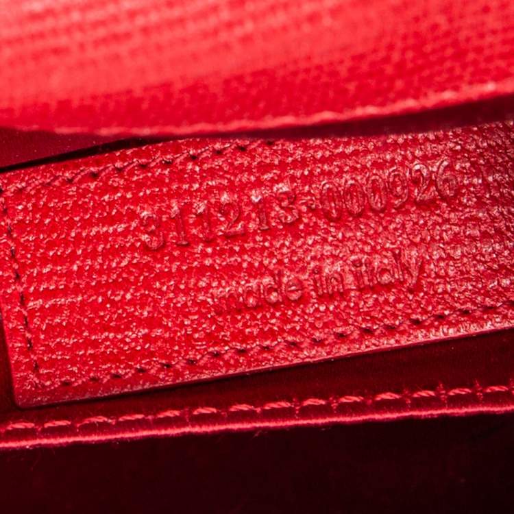 Pre Owned Yves Saint Laurent Red Textured Leather Y-Ligne Clutch