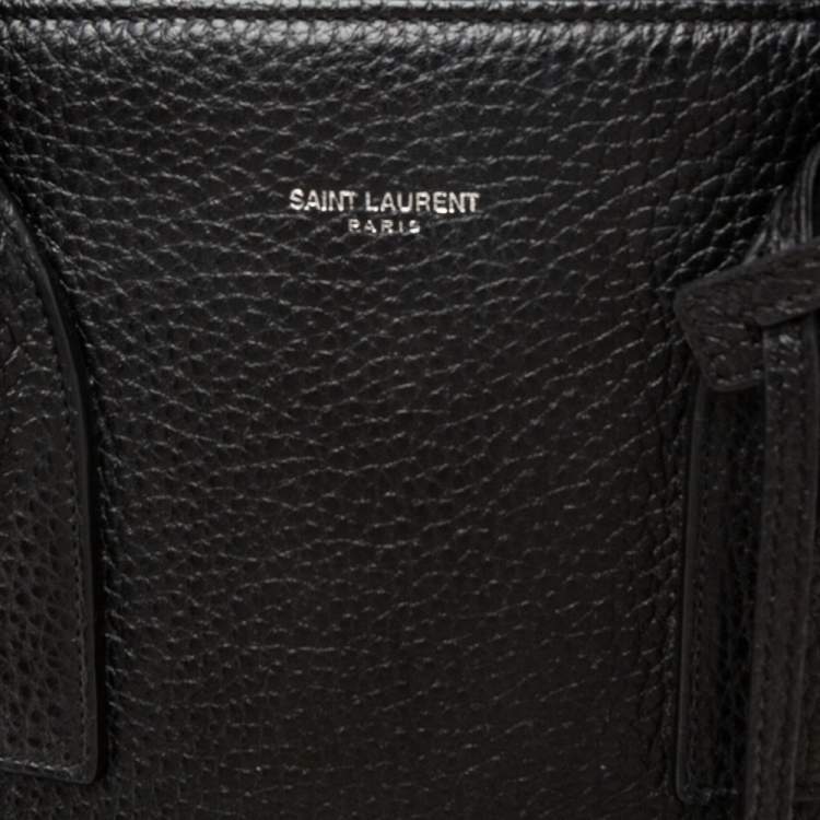 Pre Owned Saint Laurent Black Leather Medium Sac De Jour Tote