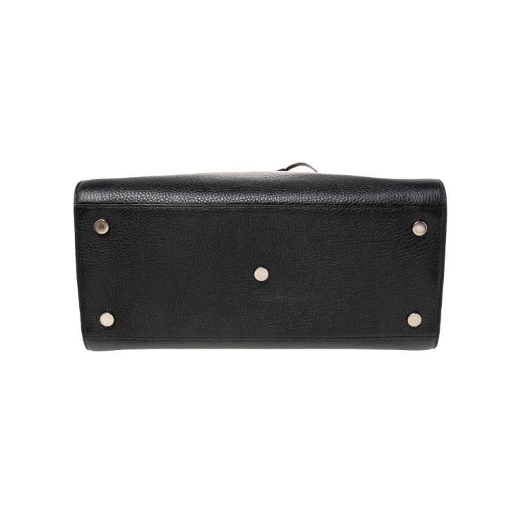 Pre Owned Saint Laurent Black Leather Medium Sac De Jour Tote