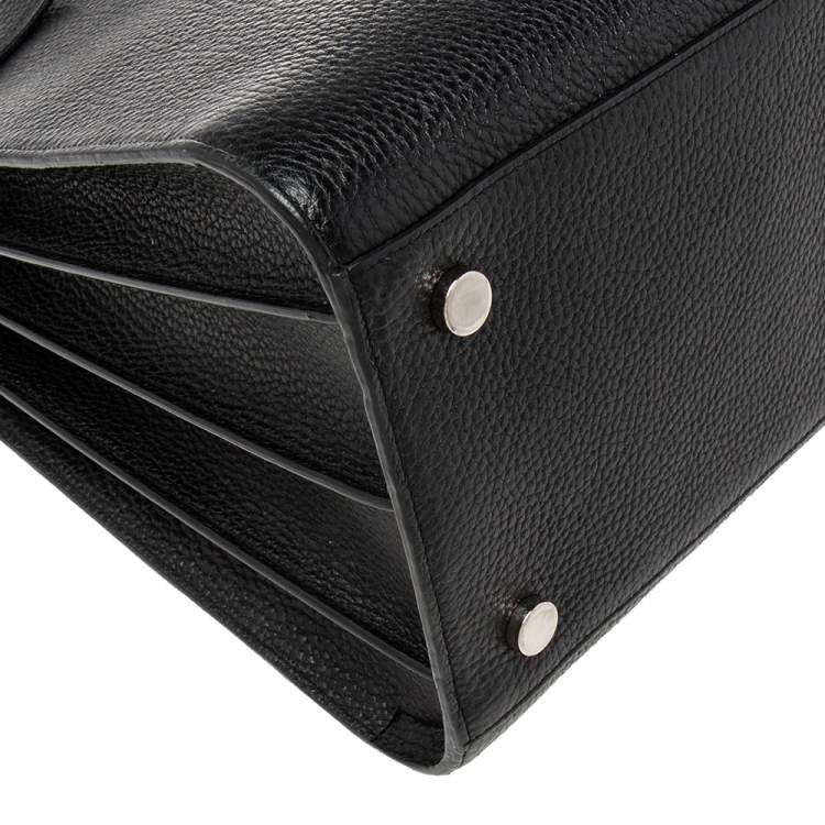 Pre Owned Saint Laurent Black Leather Medium Sac De Jour Tote