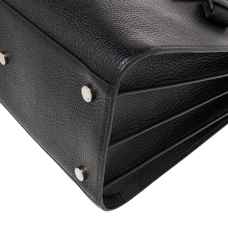 Pre Owned Saint Laurent Black Leather Medium Sac De Jour Tote