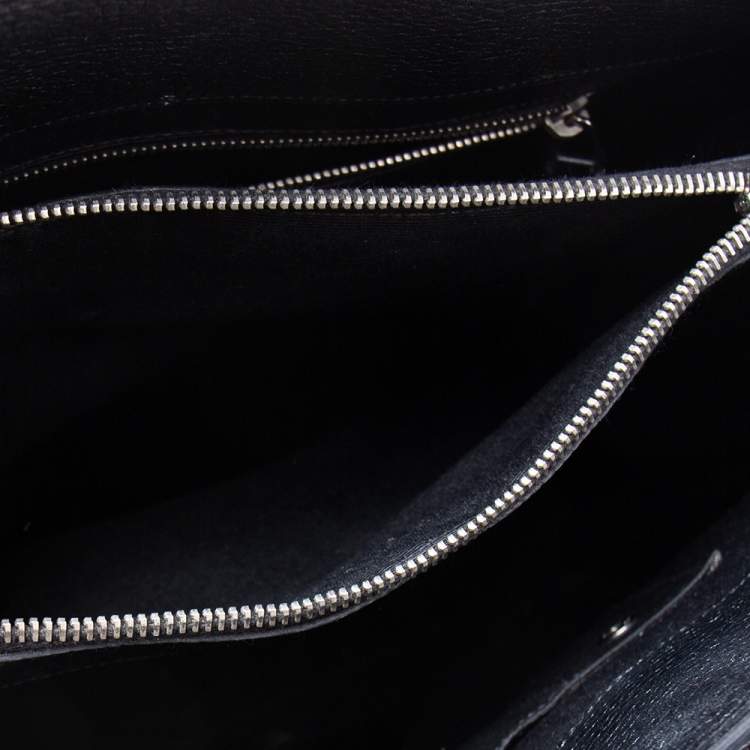 Pre Owned Saint Laurent Black Leather Medium Sac De Jour Tote