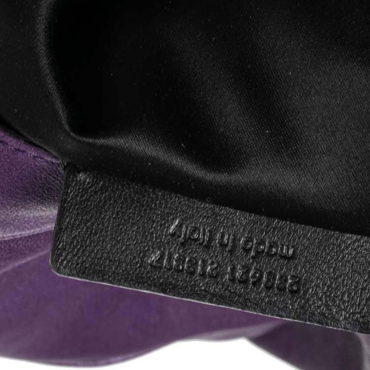 Pre Owned Yves Saint Laurent Purple Leather Roady Hobo