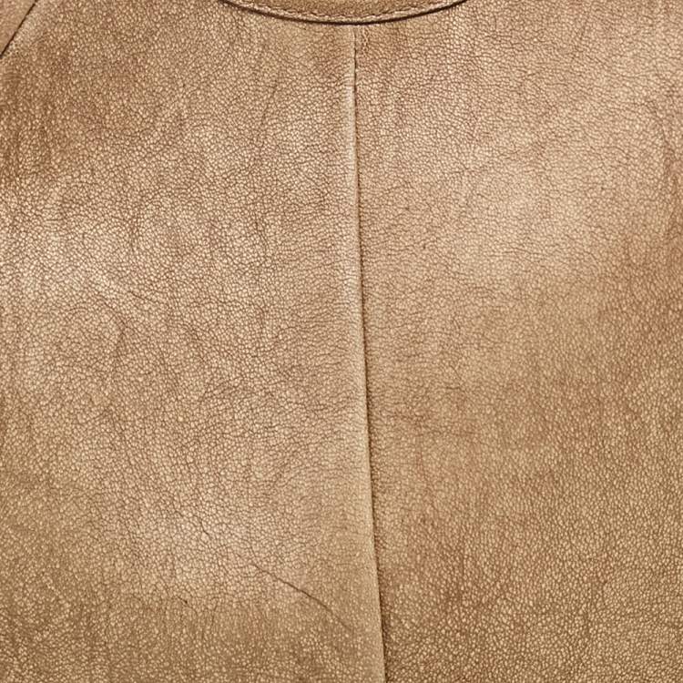 Pre Owned Yves Saint Laurent Beige Leather Vincennes Mombasa Hobo