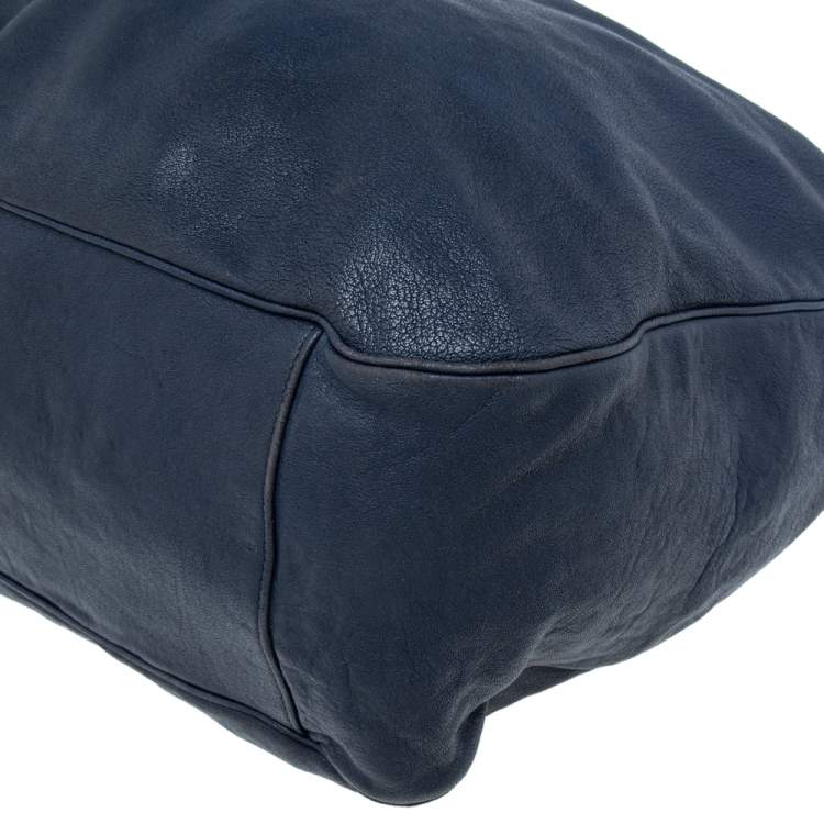 Pre Owned Yves Saint Laurent Navy Blue Leather Limited Series for Dubai 2/36 Roady Hobo