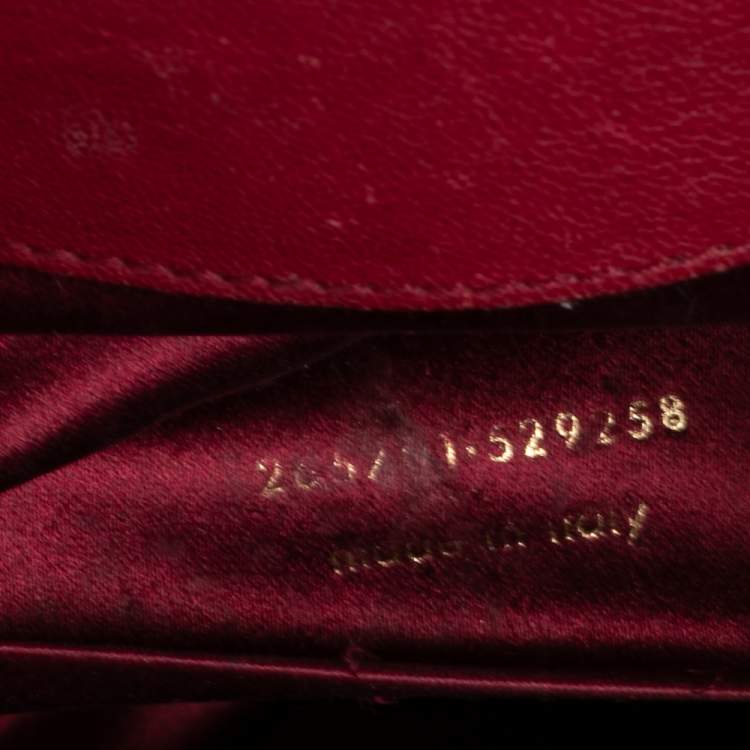 Pre Owned Yves Saint Laurent Red Leather Y-Ligne Clutch