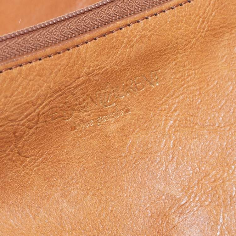 Pre Owned Yves Saint Laurent Tan Leather Vincennes Mombasa Hobo