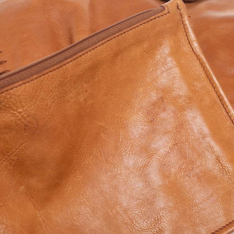 Pre Owned Yves Saint Laurent Tan Leather Vincennes Mombasa Hobo