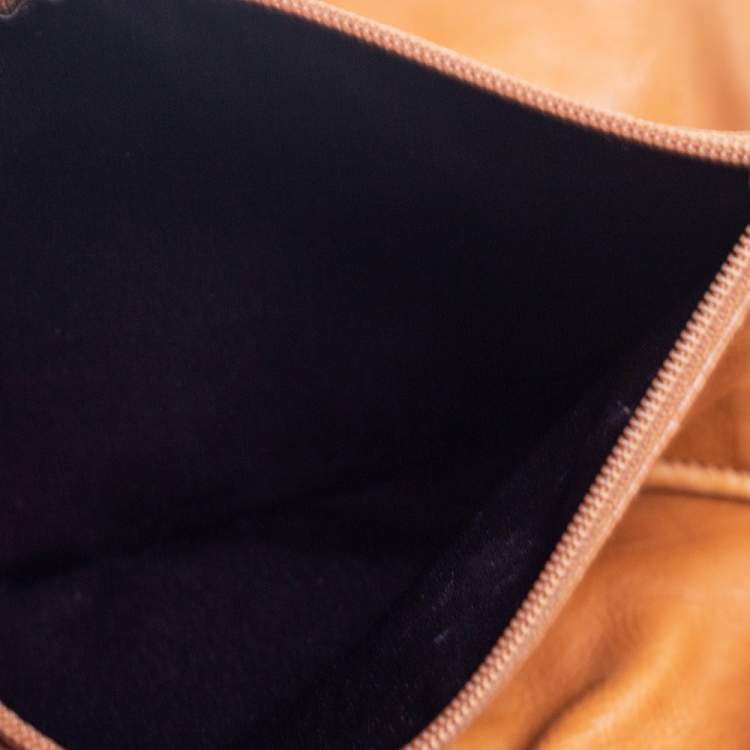 Pre Owned Yves Saint Laurent Tan Leather Vincennes Mombasa Hobo