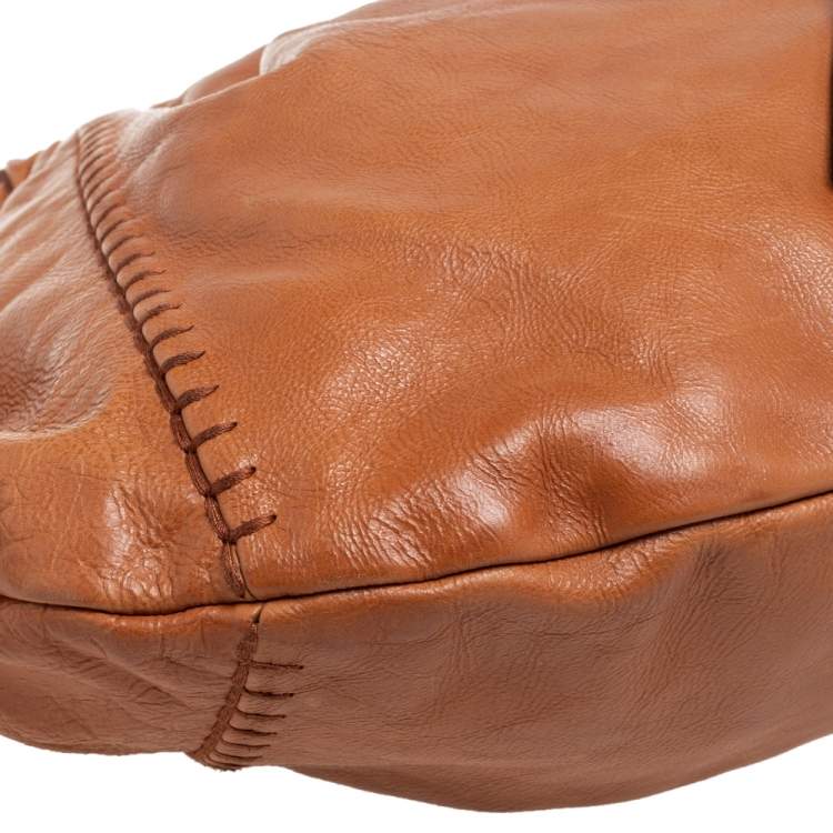 Pre Owned Yves Saint Laurent Tan Leather Vincennes Mombasa Hobo